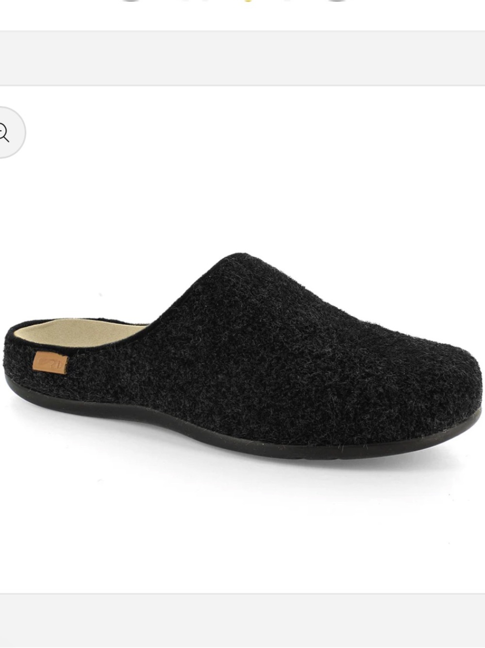 Strive Copenhagen Black Plush Curly Hair Slip-On Mule Clog with Non-slip Outsole